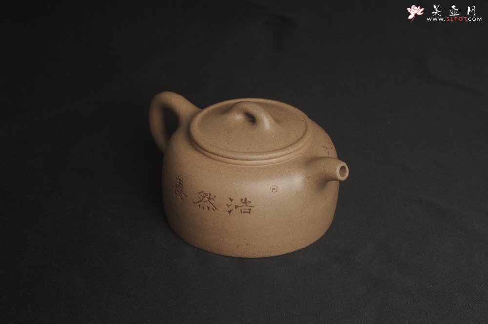 紫砂壶图片：特好高温本山老段泥 全手工过桥井栏壶 浩然养素 - 宜兴紫砂壶网