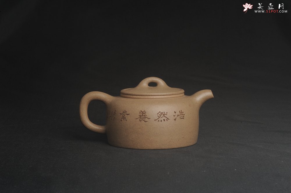 紫砂壶图片：特好高温本山老段泥 全手工过桥井栏壶 浩然养素 - 宜兴紫砂壶网