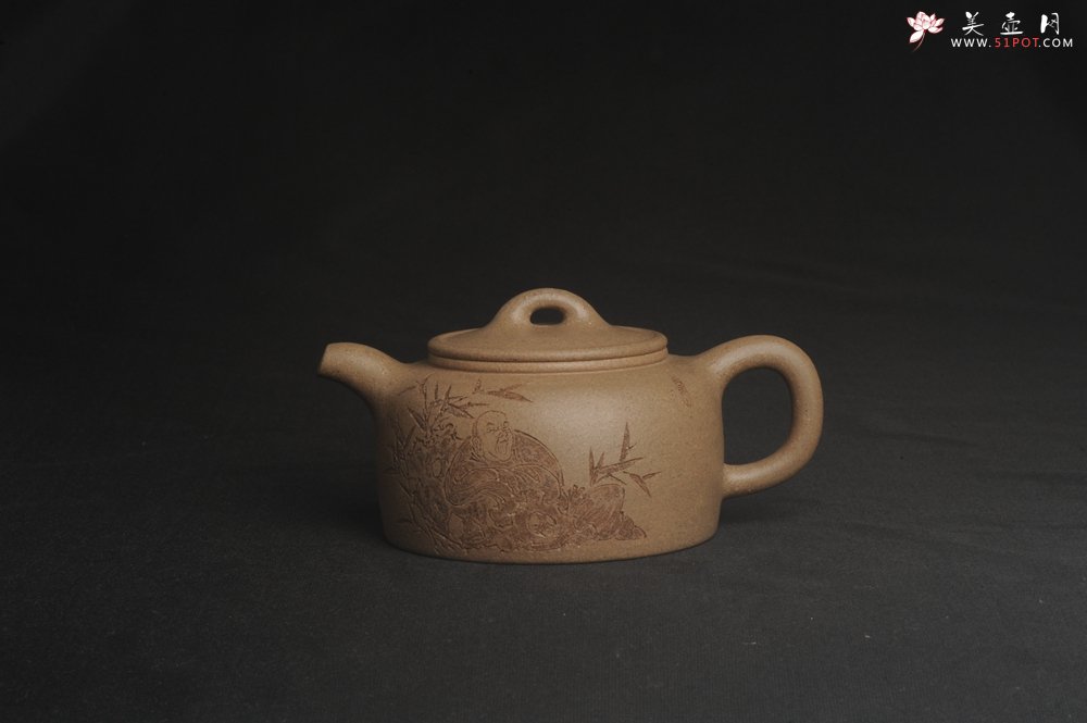 紫砂壶图片：特好高温本山老段泥 全手工过桥井栏壶 浩然养素 - 宜兴紫砂壶网