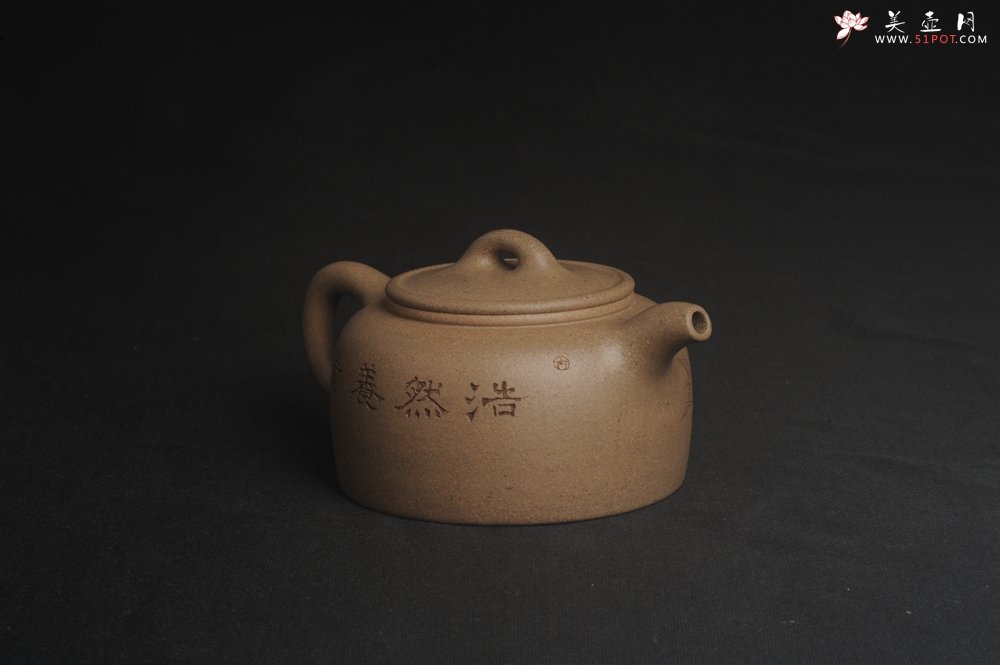 紫砂壶图片：特好高温本山老段泥 全手工过桥井栏壶 浩然养素 - 宜兴紫砂壶网