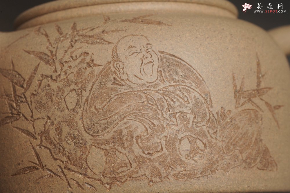 紫砂壶图片：特好高温本山老段泥 全手工过桥井栏壶 浩然养素 - 宜兴紫砂壶网