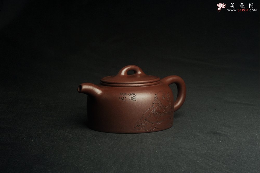 紫砂壶图片：潜力股周小培老师 4号井深井红皮龙 全手工过桥井栏壶 剑胆琴心 福由心造 特文气 期待与亲结缘 - 宜兴紫砂壶网