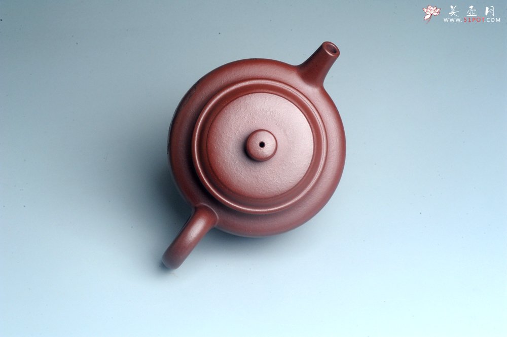 紫砂壶图片：油润黄龙山4号深井红皮龙 全手工德中壶 做工特好 俯首甘为孺子牛 - 宜兴紫砂壶网