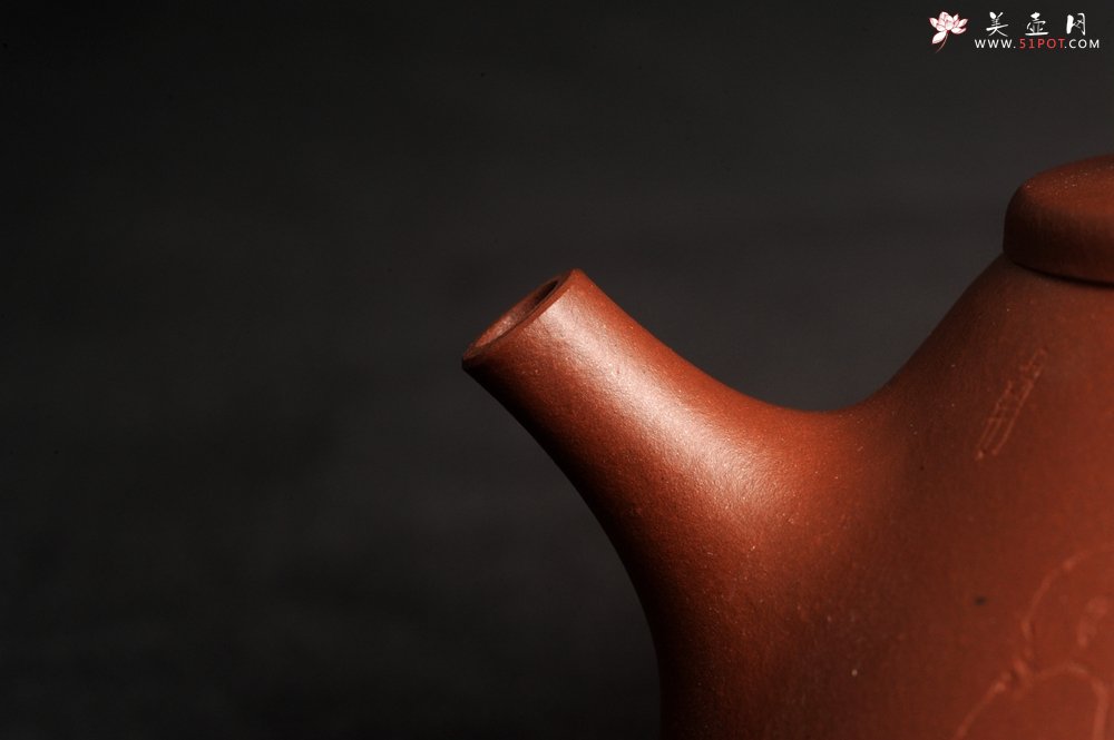 紫砂壶图片：特好底曹青 全手工品茗悟道小子冶石瓢 装饰特文气 期待与亲结缘 - 宜兴紫砂壶网