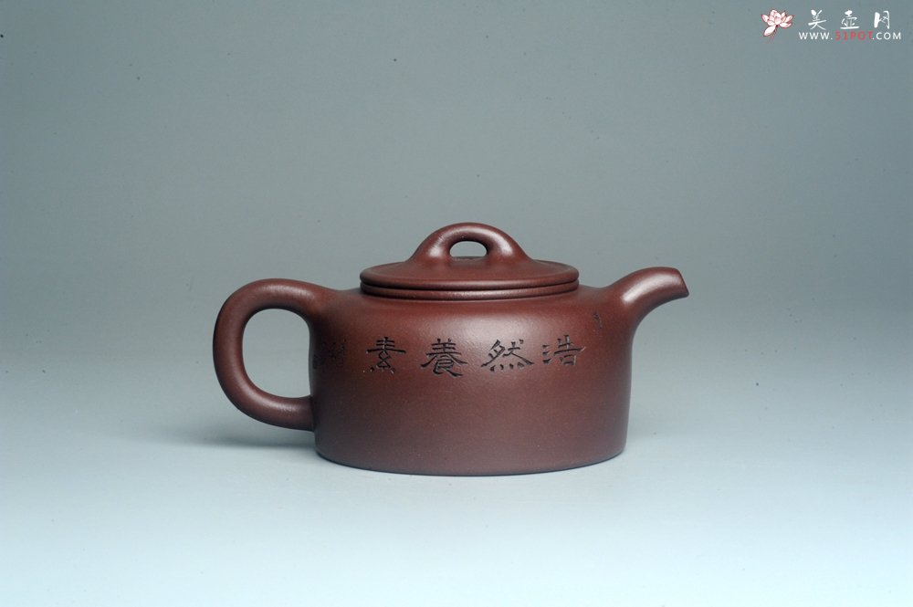 紫砂壶图片：潜力股周小培老师 4号井深井红皮龙 全手工过桥井栏壶 浩然养素 - 宜兴紫砂壶网