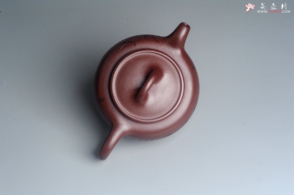 紫砂壶图片：潜力股周小培老师 4号井深井红皮龙 全手工过桥井栏壶 浩然养素 - 宜兴紫砂壶网