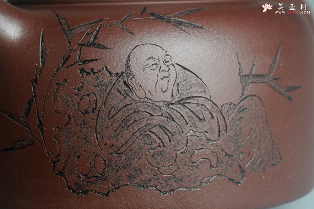 紫砂壶图片：潜力股周小培老师 4号井深井红皮龙 全手工过桥井栏壶 浩然养素 - 宜兴紫砂壶网