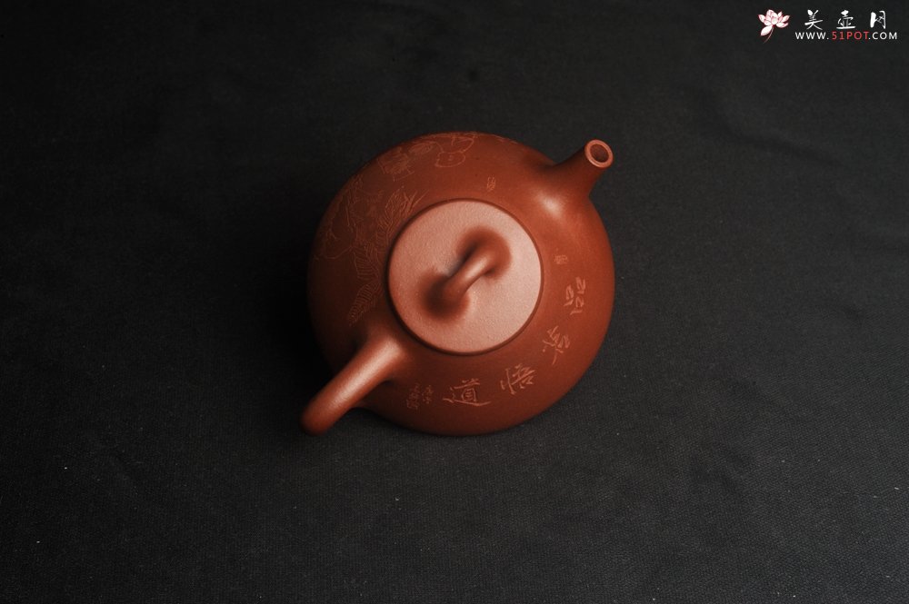 紫砂壶图片：特好底曹青 全手工品茗悟道小子冶石瓢 装饰特文气 期待与亲结缘 - 宜兴紫砂壶网