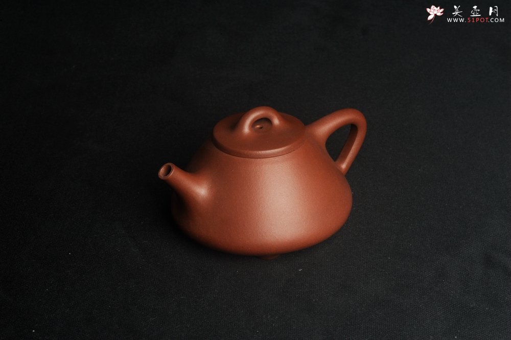 紫砂壶图片：特好底曹青全手工小品子冶石瓢茶壶 特文气 - 宜兴紫砂壶网