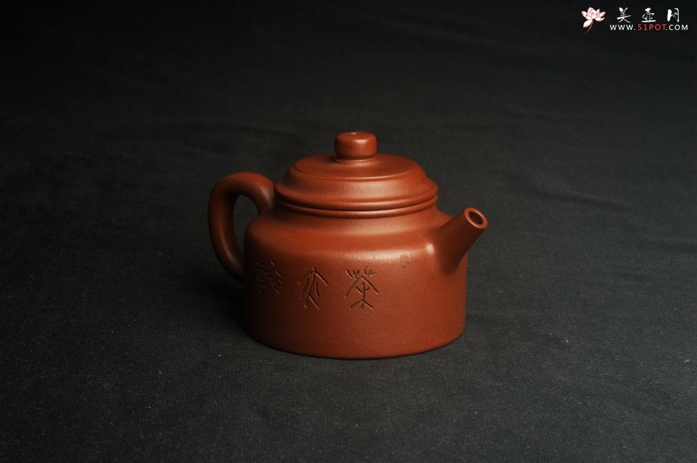 紫砂壶图片：油润老清水泥全手工小品德中壶 装饰虾图 茶亦醉人 特实用文气 - 宜兴紫砂壶网