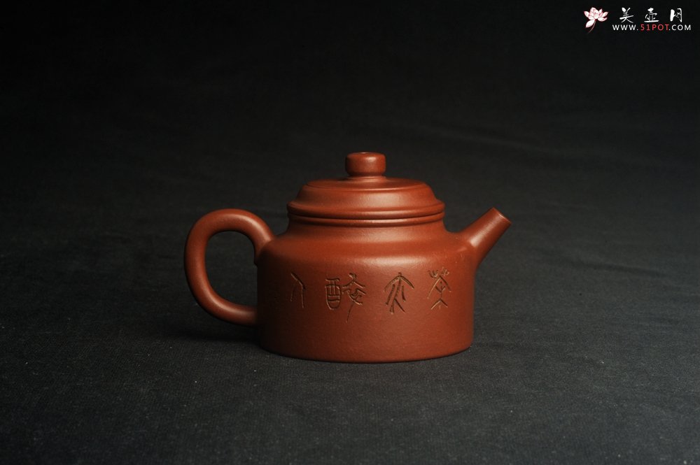 紫砂壶图片：油润老清水泥全手工小品德中壶 装饰虾图 茶亦醉人 特实用文气 - 宜兴紫砂壶网