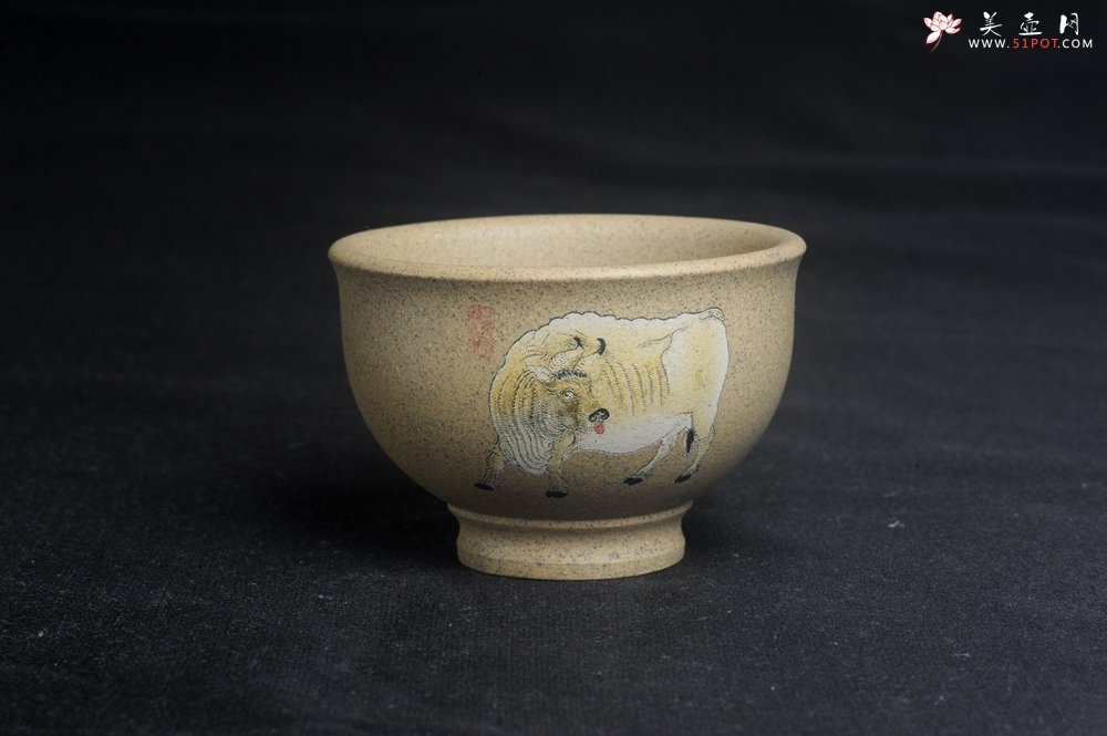 紫砂壶图片：美杯特惠 高温本山段泥 精致牛气哄哄主人杯 高性价比 - 宜兴紫砂壶网