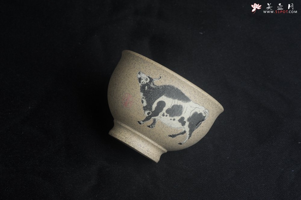 紫砂壶图片：美杯特惠 高温本山段泥 精致牛气冲天主人杯 高性价比 - 宜兴紫砂壶网