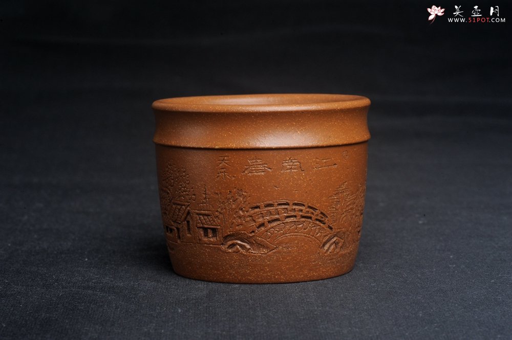 紫砂壶图片：美杯特惠 精致降坡泥江南春主人杯 - 宜兴紫砂壶网