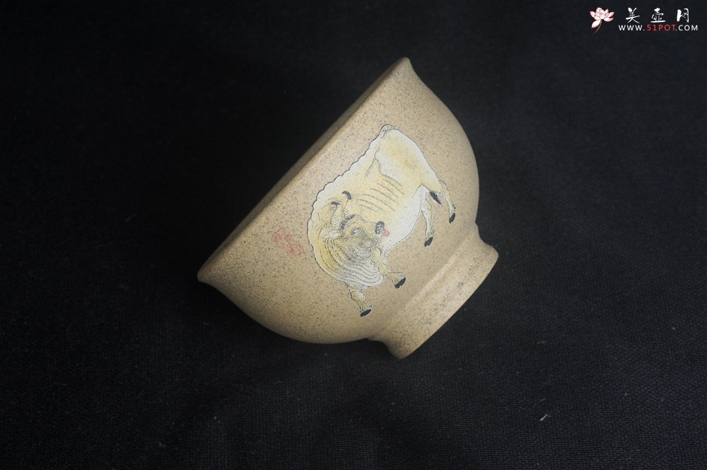 紫砂壶图片：美杯特惠 高温本山段泥 精致牛气哄哄主人杯 高性价比 - 宜兴紫砂壶网