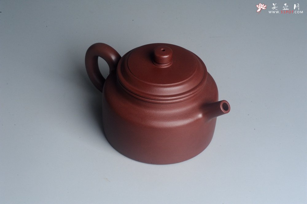 紫砂壶图片：油润黄龙山4号深井红皮龙 全手工德中壶 做工特好 - 宜兴紫砂壶网