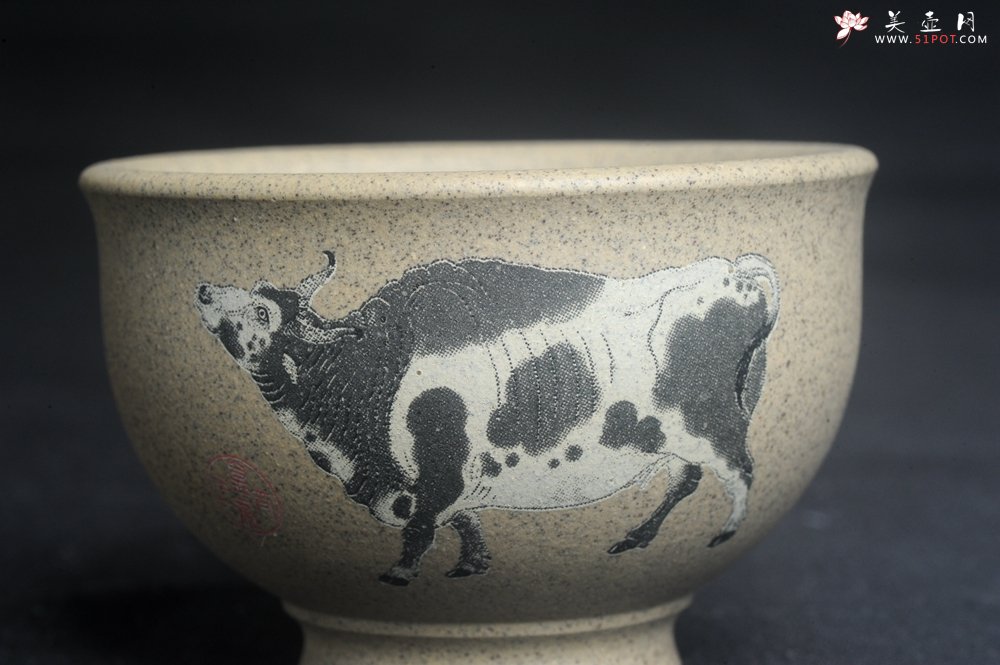 紫砂壶图片：美杯特惠 高温本山段泥 精致牛气冲天主人杯 高性价比 - 宜兴紫砂壶网