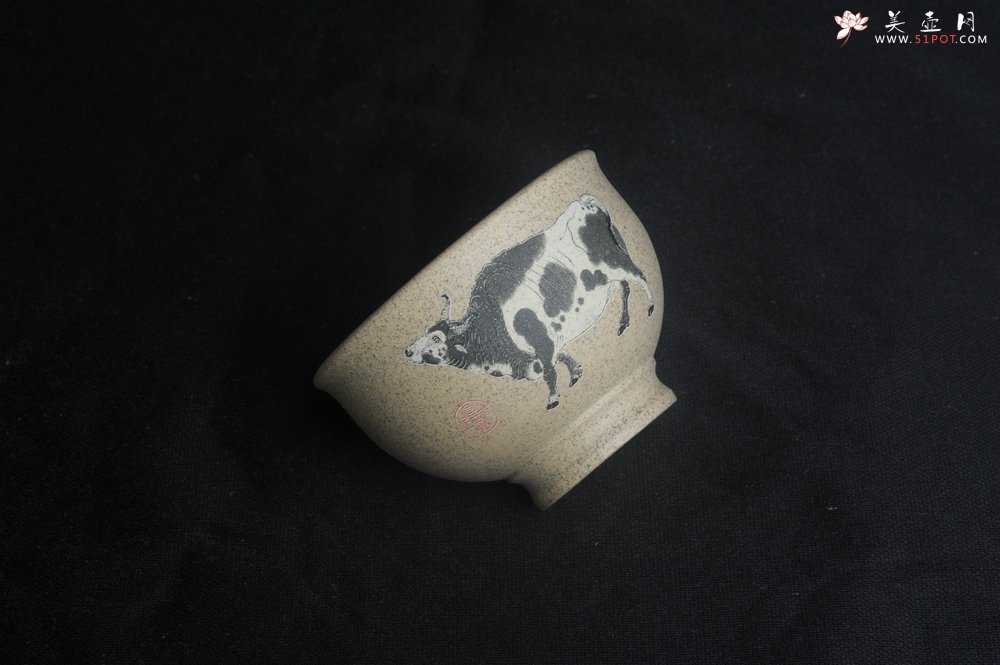 紫砂壶图片：美杯特惠 高温本山段泥 精致牛气冲天主人杯 高性价比 - 宜兴紫砂壶网