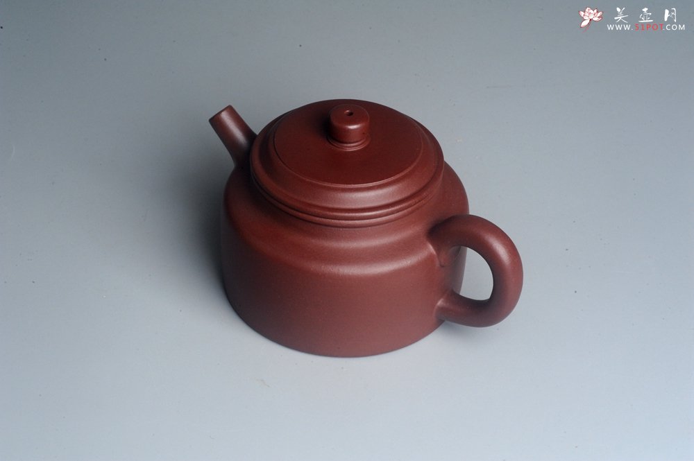 紫砂壶图片：油润黄龙山4号深井红皮龙 全手工德中壶 做工特好 - 宜兴紫砂壶网