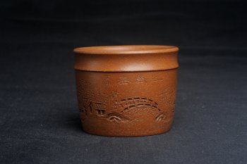 紫砂壶图片：美杯特惠 精致降坡泥江南春主人杯 - 宜兴紫砂壶网