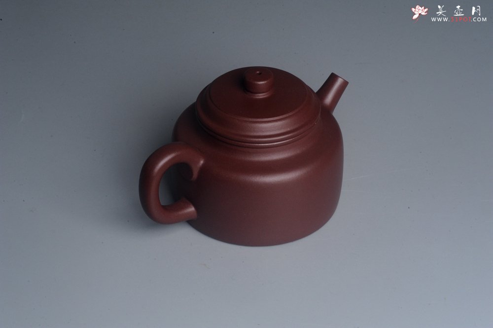 紫砂壶图片：油润黄龙山4号深井红皮龙 全手工德中壶 做工特好 - 宜兴紫砂壶网