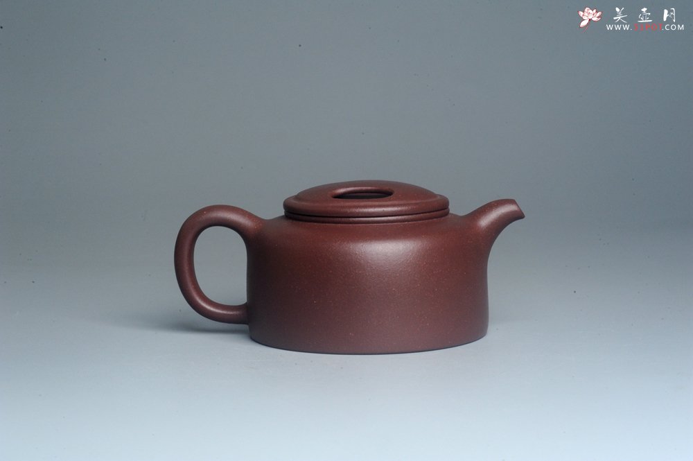 紫砂壶图片：美壶网紫砂壶特惠 精致紫泥手工牛盖井栏茶壶 茶具 - 宜兴紫砂壶网