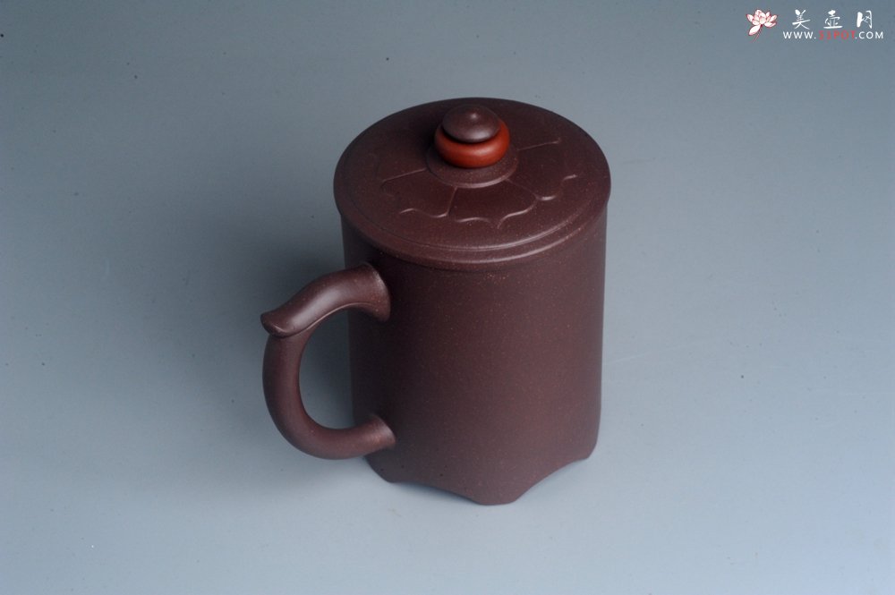 紫砂壶图片：美杯特惠 办公旅行便携式茶具如意盖杯 泥料超好 - 宜兴紫砂壶网