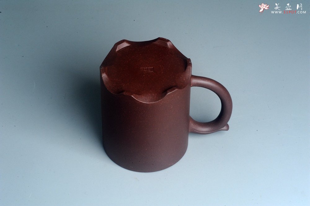 紫砂壶图片：美杯特惠 办公旅行便携式茶具如意盖杯 泥料超好 - 宜兴紫砂壶网