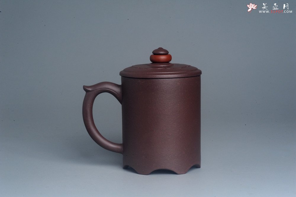 紫砂壶图片：美杯特惠 办公旅行便携式茶具如意盖杯 泥料超好 - 宜兴紫砂壶网