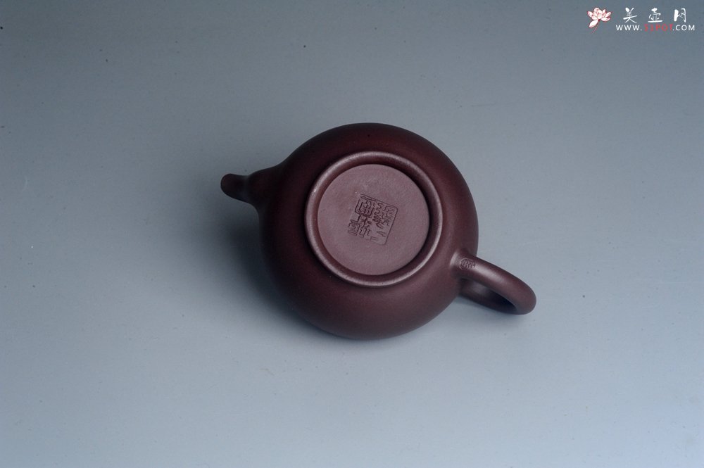 紫砂壶图片：油润黄龙山底槽青 全手工熹微壶  期待与您结缘 - 宜兴紫砂壶网