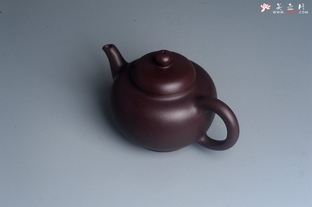 紫砂壶图片：油润黄龙山底槽青 全手工熹微壶  期待与您结缘 - 宜兴紫砂壶网