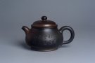 紫砂壶图片：美壶特惠 精致柴烧青灰泥潘壶手工紫砂壶 茶壶 茶具 单壶 - 宜兴紫砂壶网