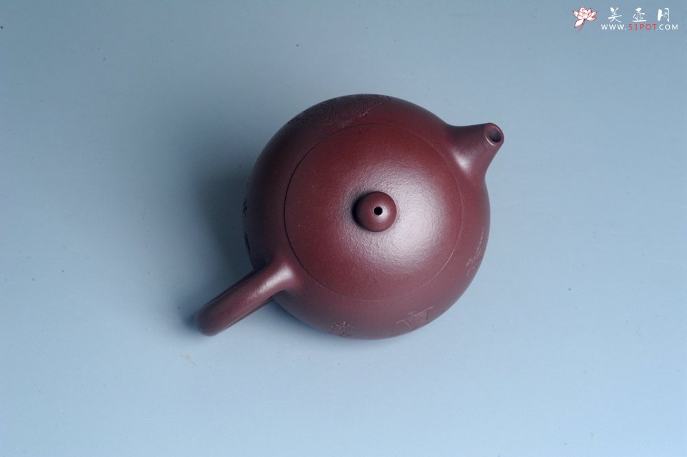 紫砂壶图片：实力派工艺师周斌优质底槽青全手工精工西施茶壶 实力名家刘伟涛装饰 有钱真好 - 宜兴紫砂壶网