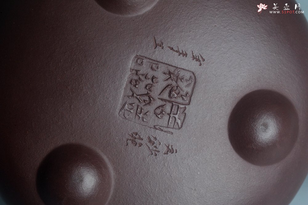 紫砂壶图片：实力派工艺师周斌 优质底槽青全手工精工满瓢壶 刘伟涛徒昊然装饰兰草图 一香已足压千红 - 宜兴紫砂壶网