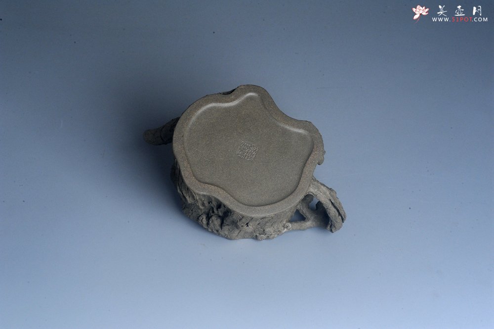 紫砂壶图片：潜力股赵老师 全手工青段松桩壶 松鼠跃然壶盖特有趣 肌理丰富 期待与您结缘 - 宜兴紫砂壶网