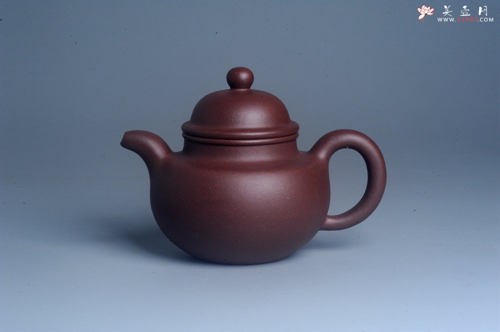 紫砂壶图片：油润底曹青 全手工寿珍掇球 深得老味 做工灰常好 请君细品 作品说话 - 宜兴紫砂壶网