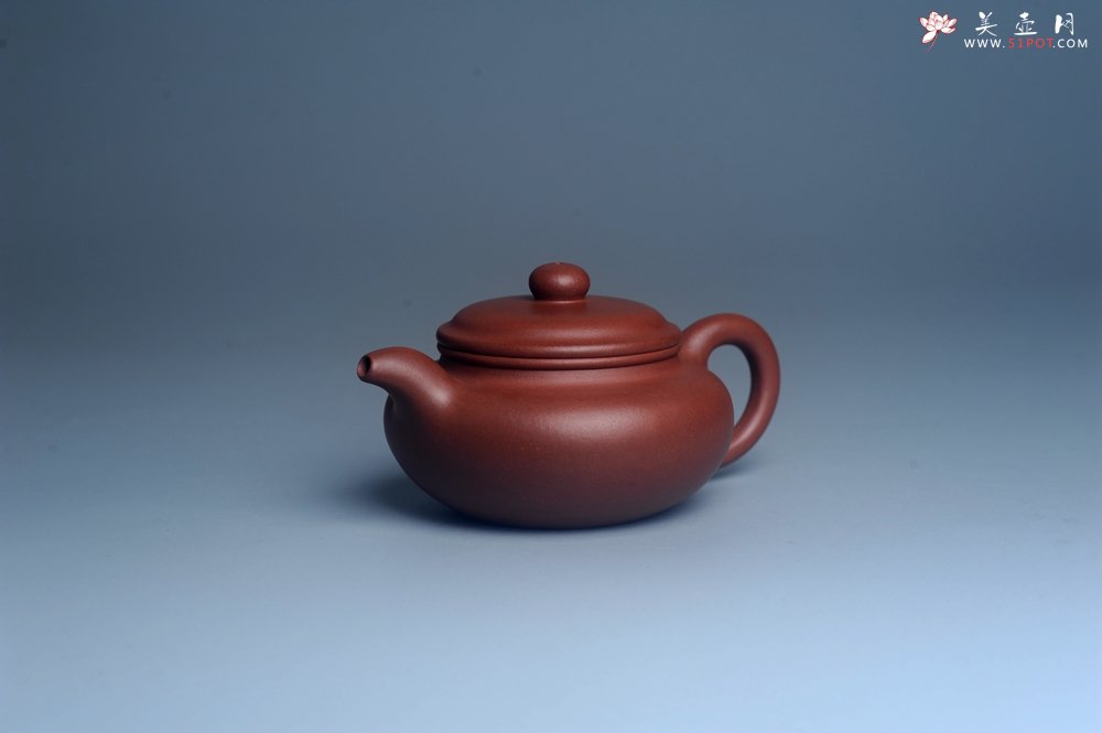 紫砂壶图片：油润底曹青 全手工寿珍仿古 深得老味 做工特好 - 宜兴紫砂壶网