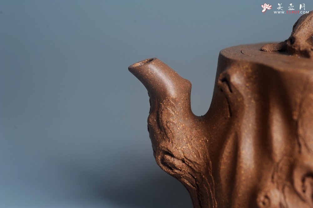 紫砂壶图片：潜力股唐老师 全手工精致老段松桩壶 肌理丰富生动 期待与您结缘 - 宜兴紫砂壶网