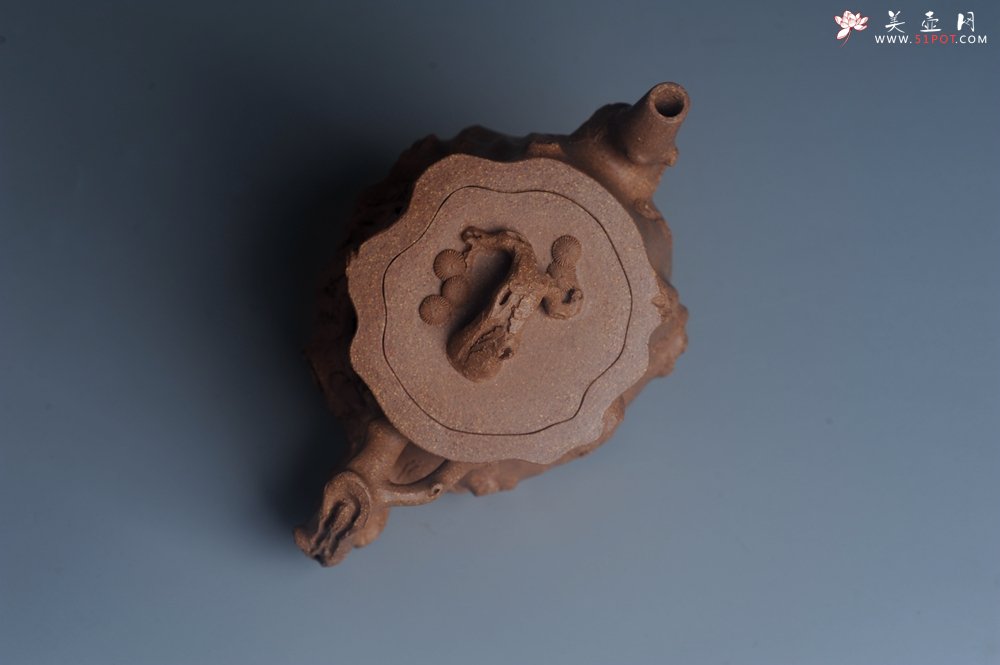 紫砂壶图片：潜力股唐老师 全手工精致老段松桩壶 肌理丰富生动 期待与您结缘 - 宜兴紫砂壶网