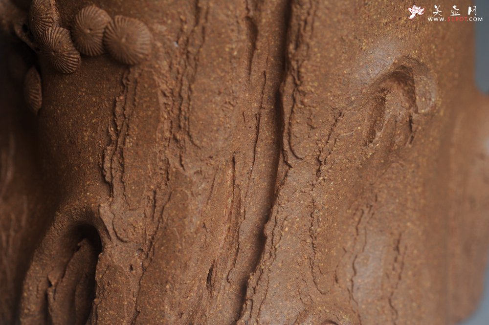 紫砂壶图片：潜力股唐老师 全手工精致老段松桩壶 肌理丰富生动 期待与您结缘 - 宜兴紫砂壶网