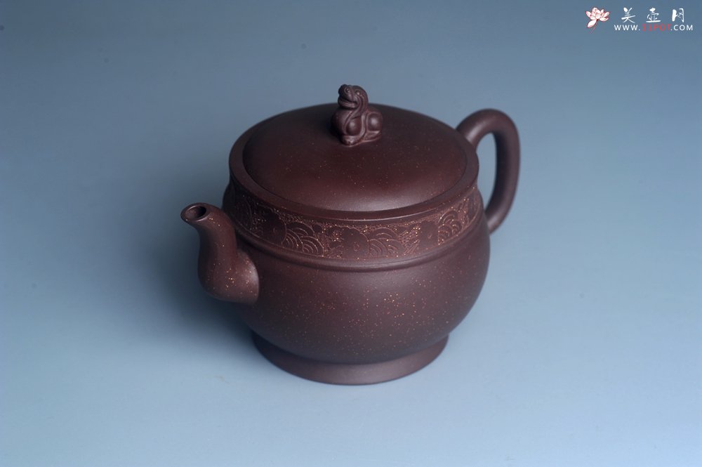 紫砂壶图片：美壶特惠 大口实用精工瑞狮壶 茶人醉爱 - 宜兴紫砂壶网