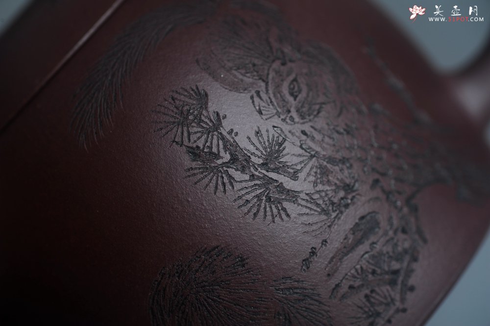 紫砂壶图片：实力派工艺师文砂苑堂主周斌 优质底槽青全手工精工秦权壶 秋果飘香庆丰收 满月增辉逢双喜 - 宜兴紫砂壶网