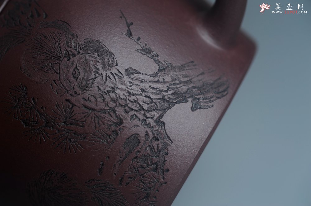 紫砂壶图片：实力派工艺师文砂苑堂主周斌 优质底槽青全手工精工秦权壶 秋果飘香庆丰收 满月增辉逢双喜 - 宜兴紫砂壶网