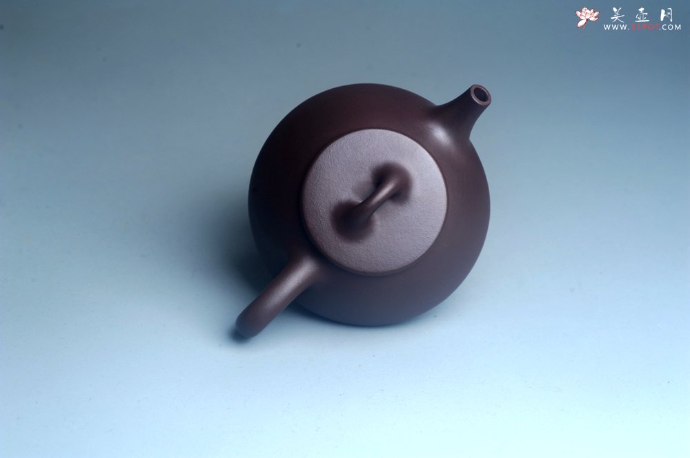 紫砂壶图片：油润底曹青 全手工石瓢壶 特文气 - 宜兴紫砂壶网