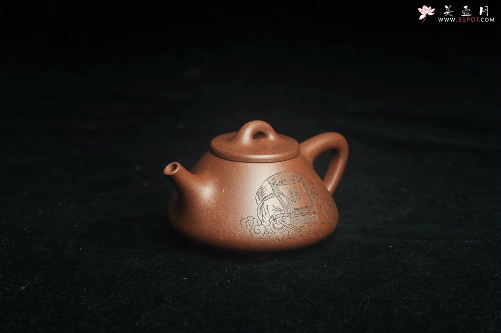 紫砂壶图片：美壶特惠  高温降坡泥精致小子冶石瓢 装饰太平有象 茶人醉爱 - 宜兴紫砂壶网