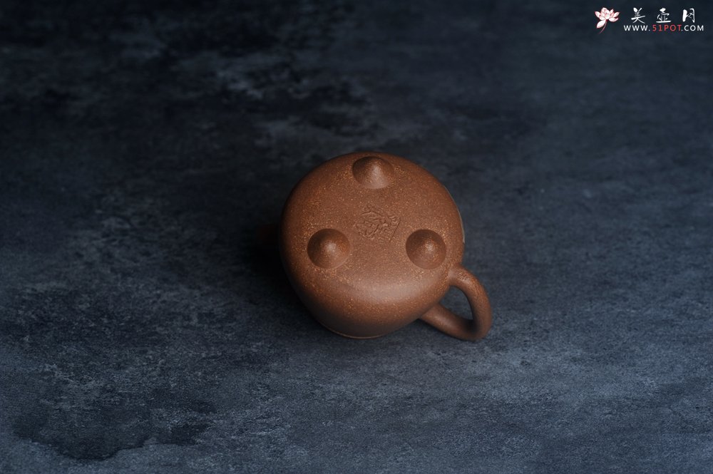 紫砂壶图片：美壶特惠 潜力股王静然 精致老段泥高石瓢 泥绘金蟾 特文气 - 宜兴紫砂壶网