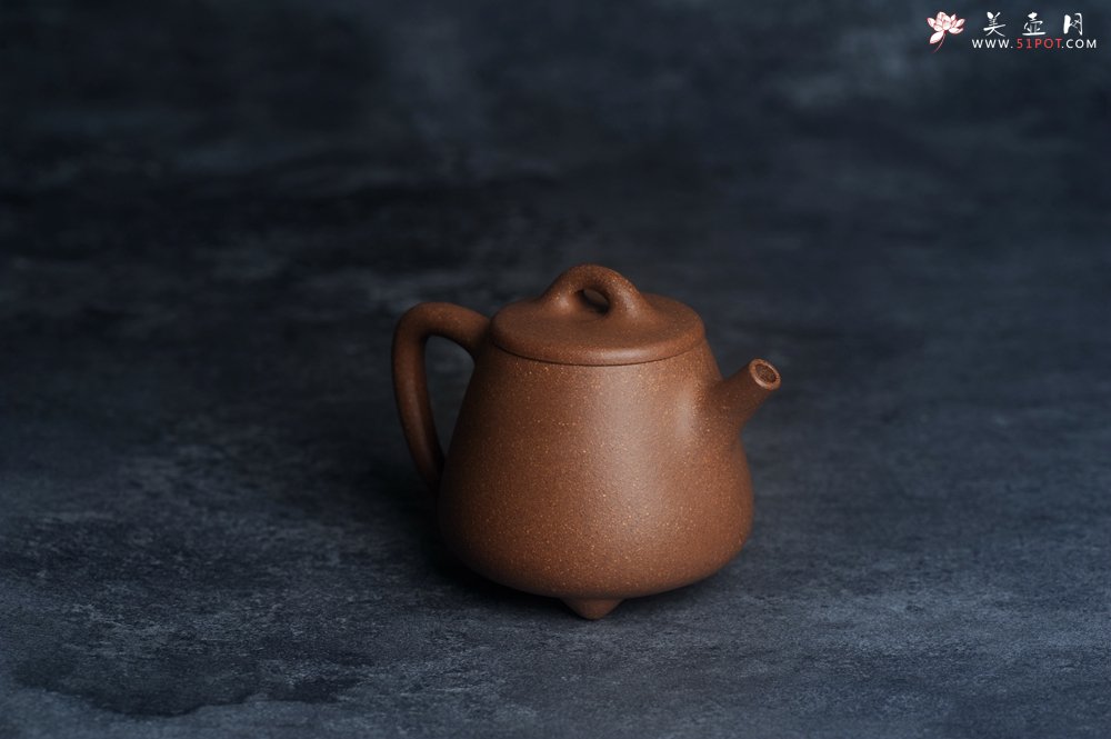 紫砂壶图片：美壶特惠 潜力股王静然 精致老段泥高石瓢 泥绘金蟾 特文气 - 宜兴紫砂壶网