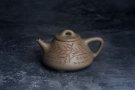 紫砂壶图片：高温四号井老青段 全手工子冶石瓢 装饰经典老子冶画面板桥竹 特有品味 期待与您结缘 - 宜兴紫砂壶网
