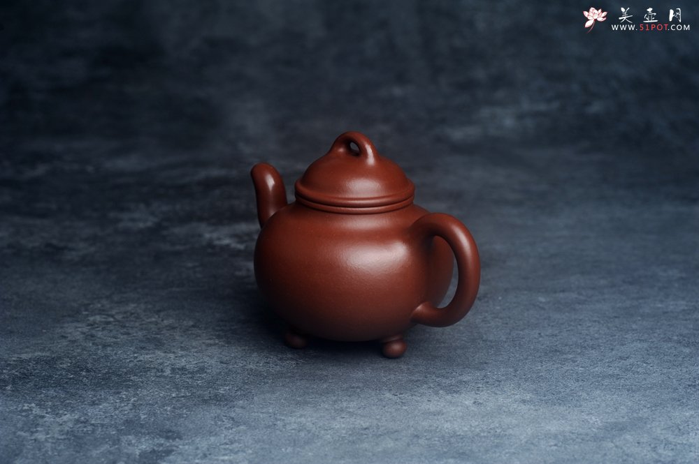 紫砂壶图片：潜力股周小培老师 4号井深井红皮龙 全手工桥钮乳鼎壶 期待与您结缘 - 宜兴紫砂壶网