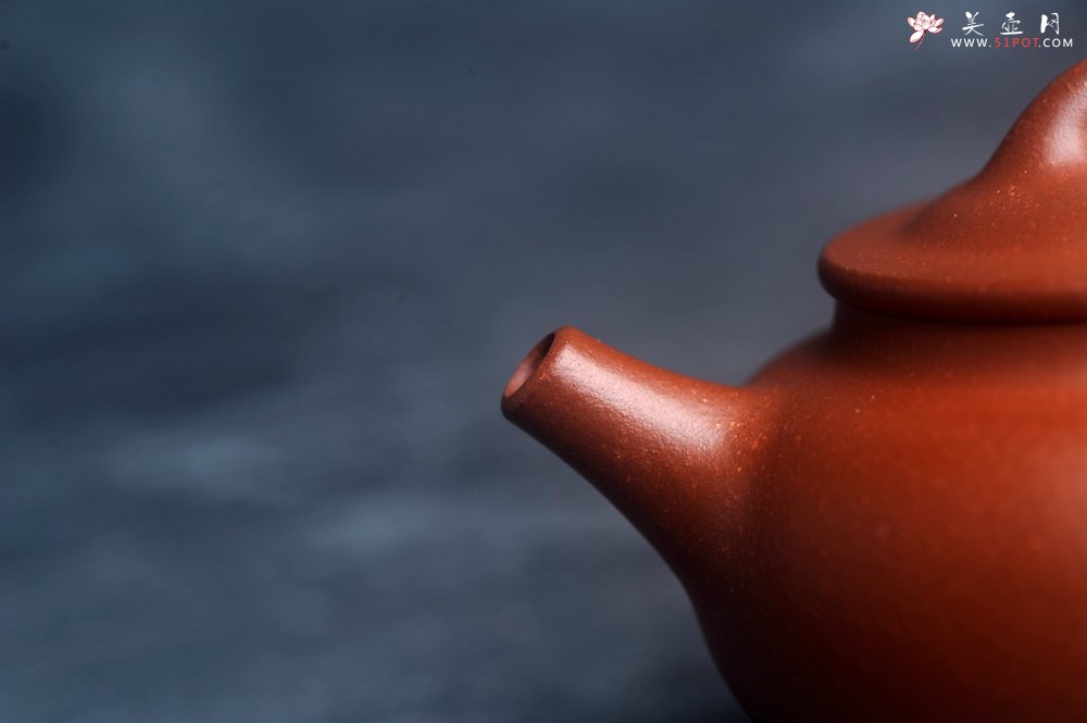 紫砂壶图片：王老师新品 美壶特惠 全手工红降坡玉帽水平壶 大口实用 特文气 - 宜兴紫砂壶网